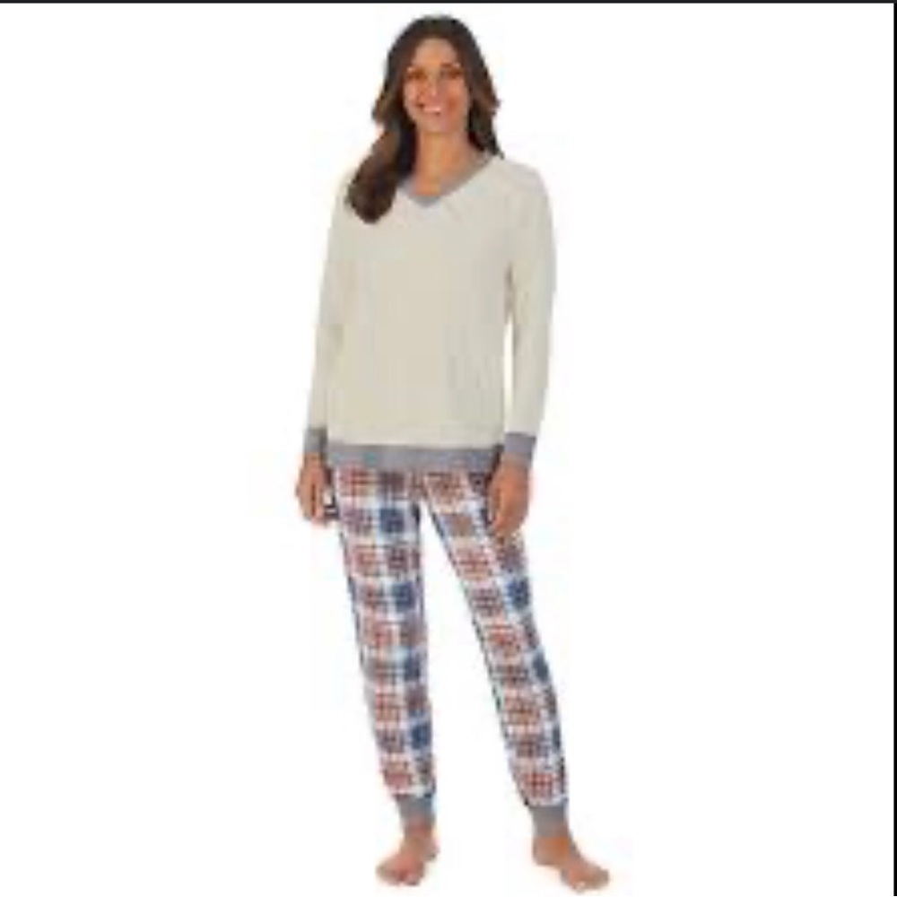 NEW Cuddl Duds Pajamas Plaid Two-Piece Matching Set Size XXL